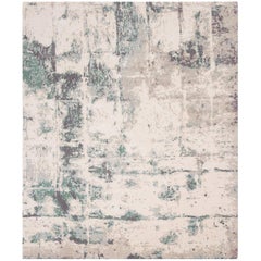 
Brick No. 03 Teal
 Hand-Knotted Tibetan Contemporary Abstract Rug Wool and Silk