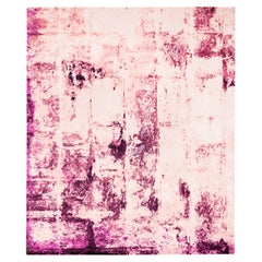 Brick No.04, Pink - Hand knotted Wool and Silk Rug from Knots Rugs