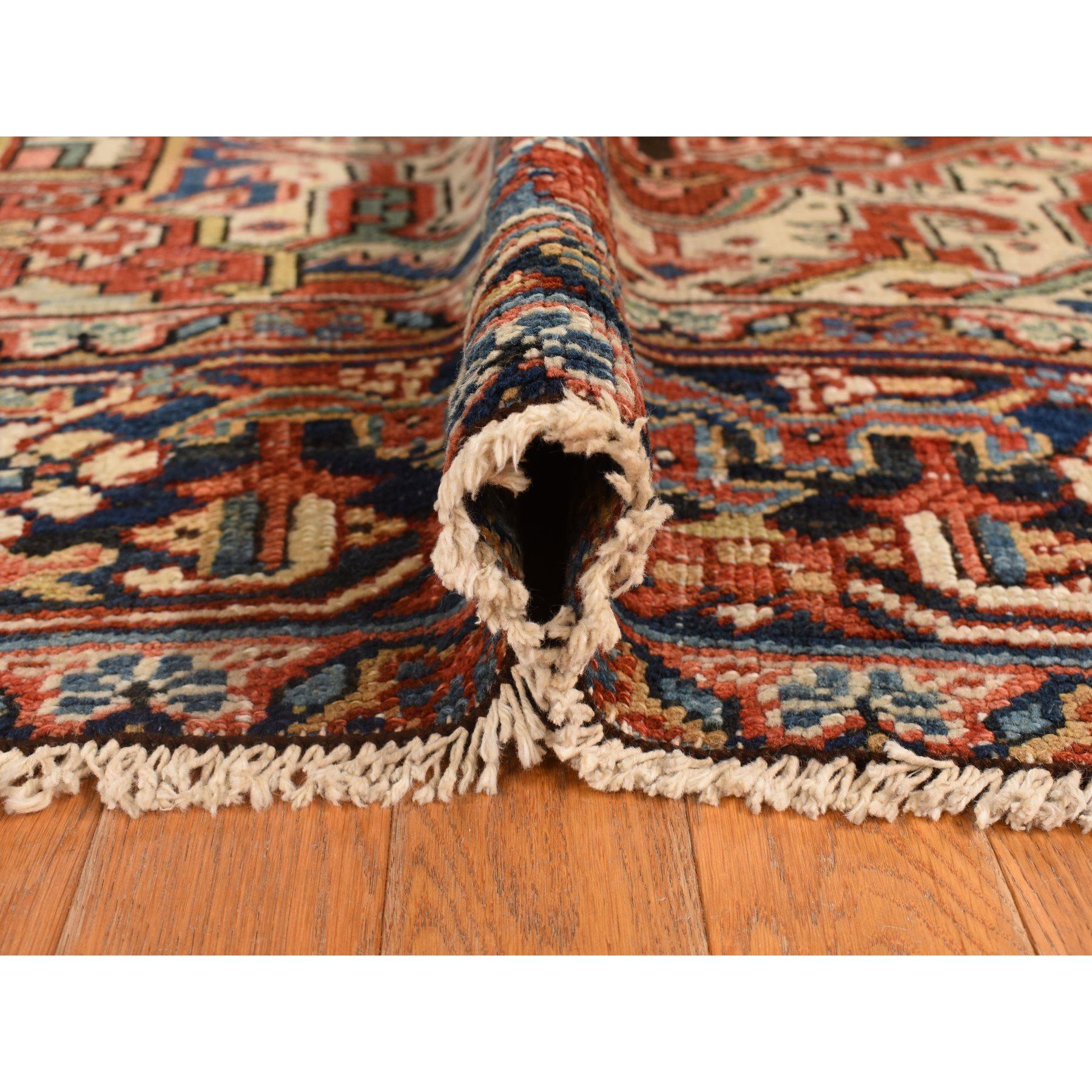 Rojo Ladrillo Antiguo Persa Heriz Buen Estado Alfombra de Lana Anudada a Mano principios del siglo XX en venta