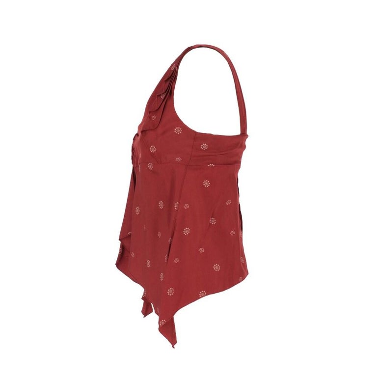 Robe évasée Asymétrique Marithé Et François Girbaud – Imprimé Floral Géométrique Violet/bleu/rouge – Taille 42
