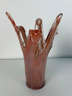 Brick red Murano Glass Vase, 1960s