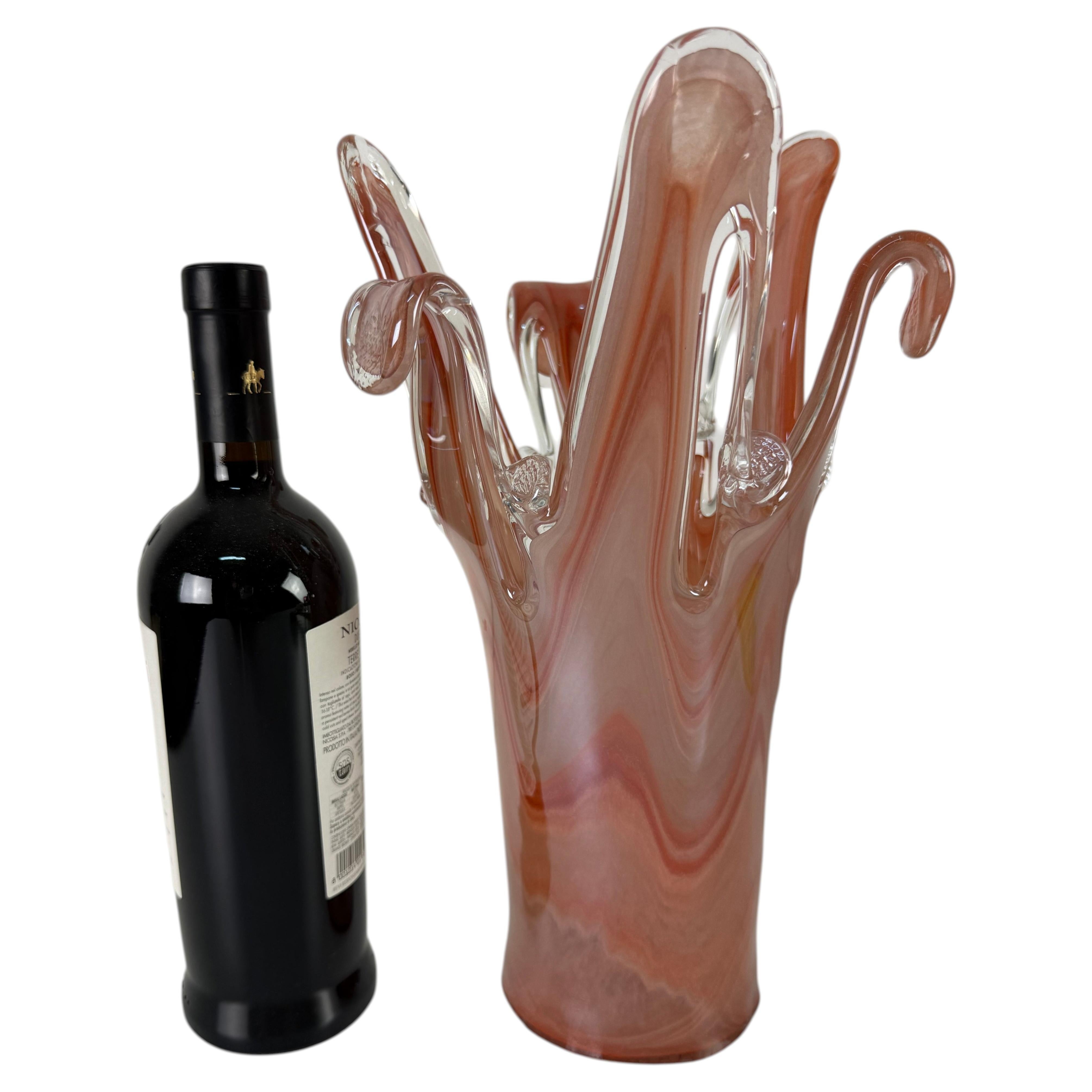 Brick red Murano Glass Vase, 1960s