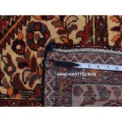 Brick Red New Persian Bakhtiari Pure Wool Hand Knotted Gallery Size Runner Rug