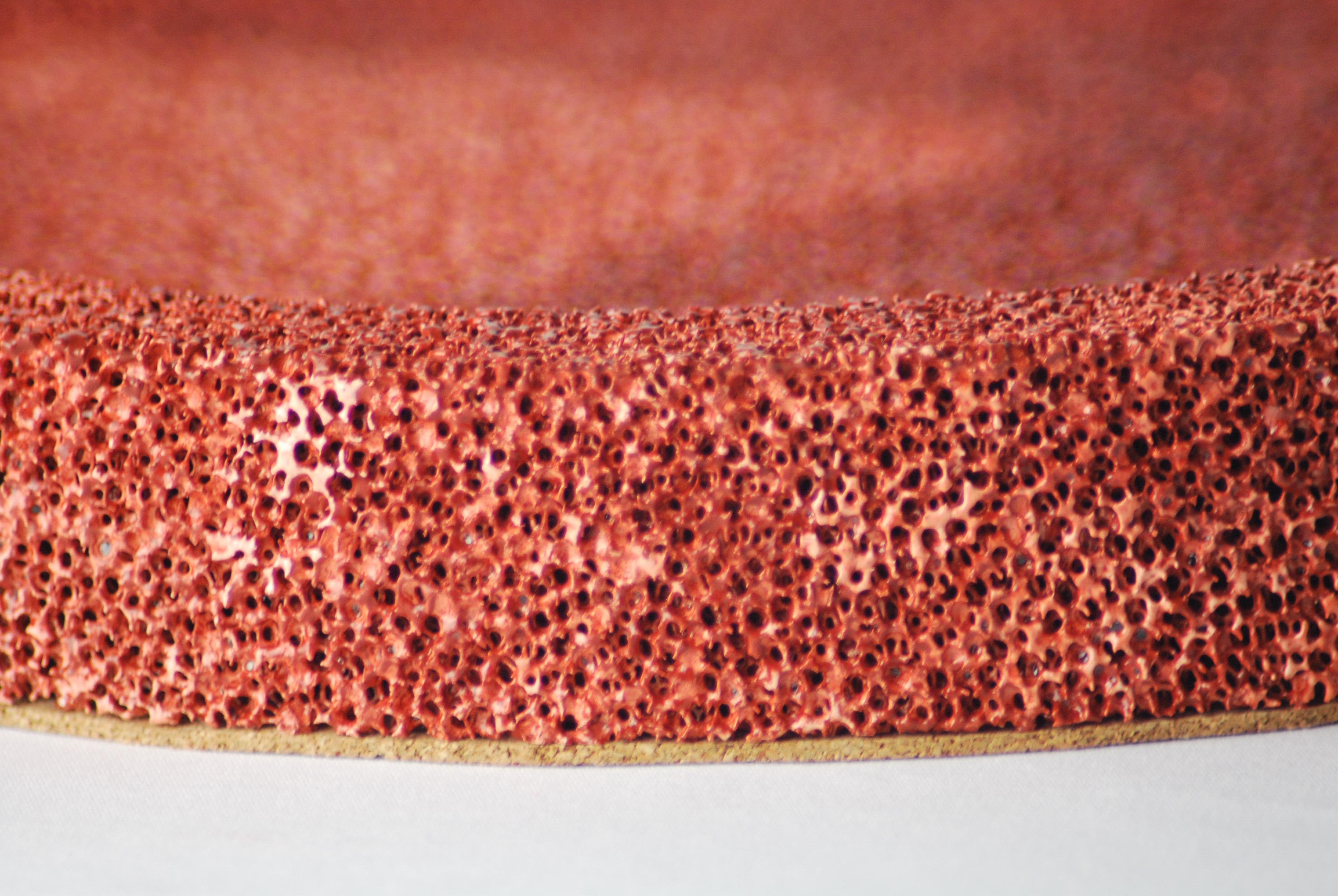 Brick Red Porous Ceramic Centrepiece Bowl For Sale 1