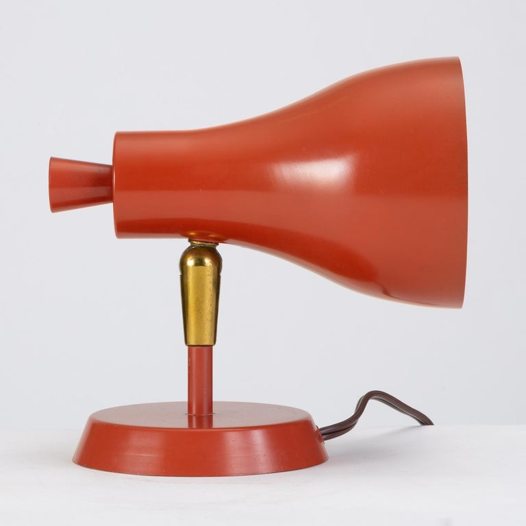 Brick Red Wall Sconce by Gerald Thurston for Lightolier at 1stDibs