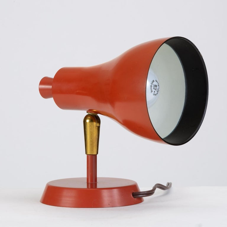 Brick Red Wall Sconce by Gerald Thurston for Lightolier at 1stDibs