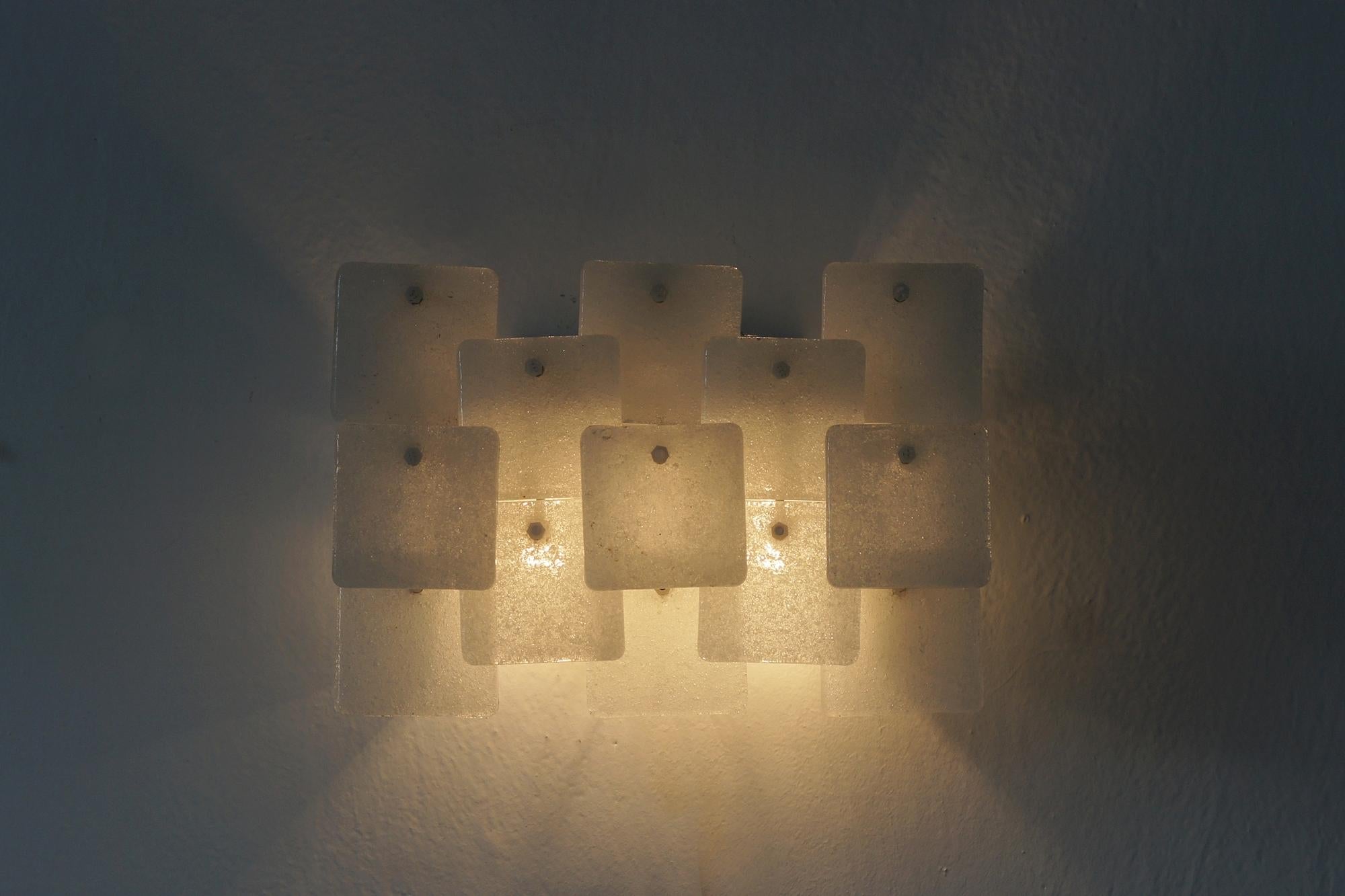 Lámpara de pared Brick de J.T. Kalmar para Kalmar, década de 1970 en venta 1