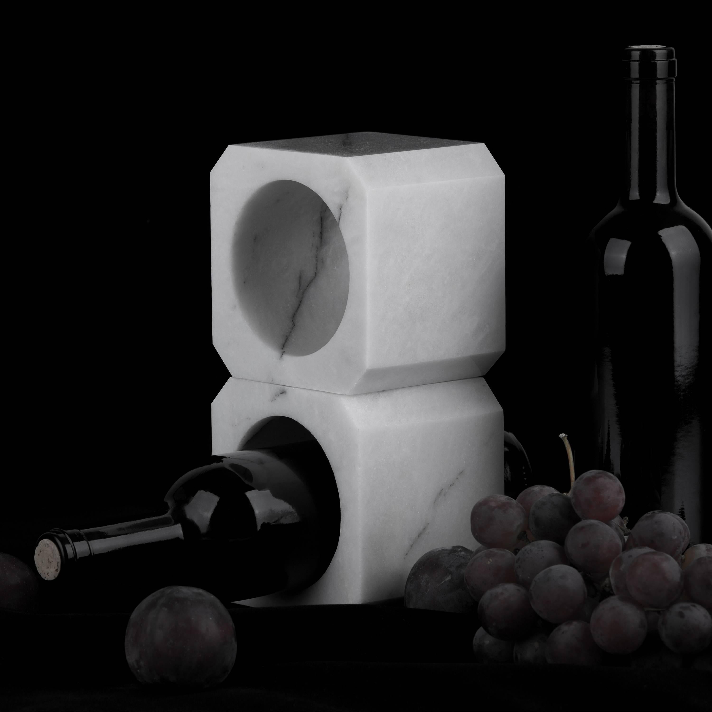 Minimalist Brick Wine Stand White
