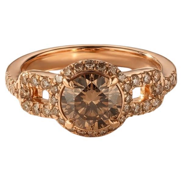 Bricks Joaillerie Cognac Diamond Solitaire Ring in 18K Rose Gold
