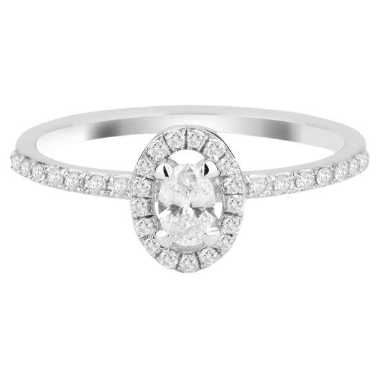 0.38ct Oval Diamond Ring