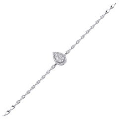 0.60ct Pear Diamond Cluster Bracelet