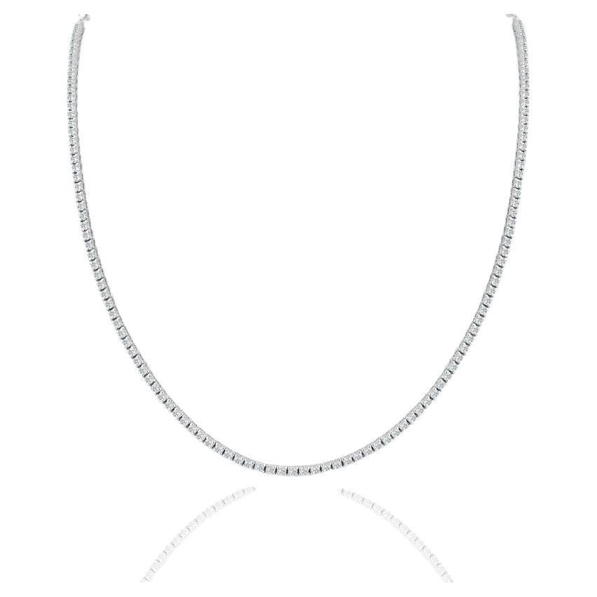1.41 Karat Diamant-Tennis-Halskette im Angebot