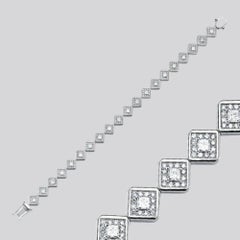 3.20ct Princess Diamond Bracelet
