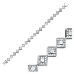  3,20 Karat Prinzessin-Diamant-Armband