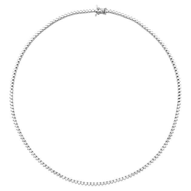 3.77ct Diamond Tennis Necklace