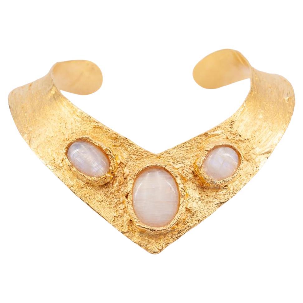 Bridal Big Necklace - Gold-Plated Bronze For Sale