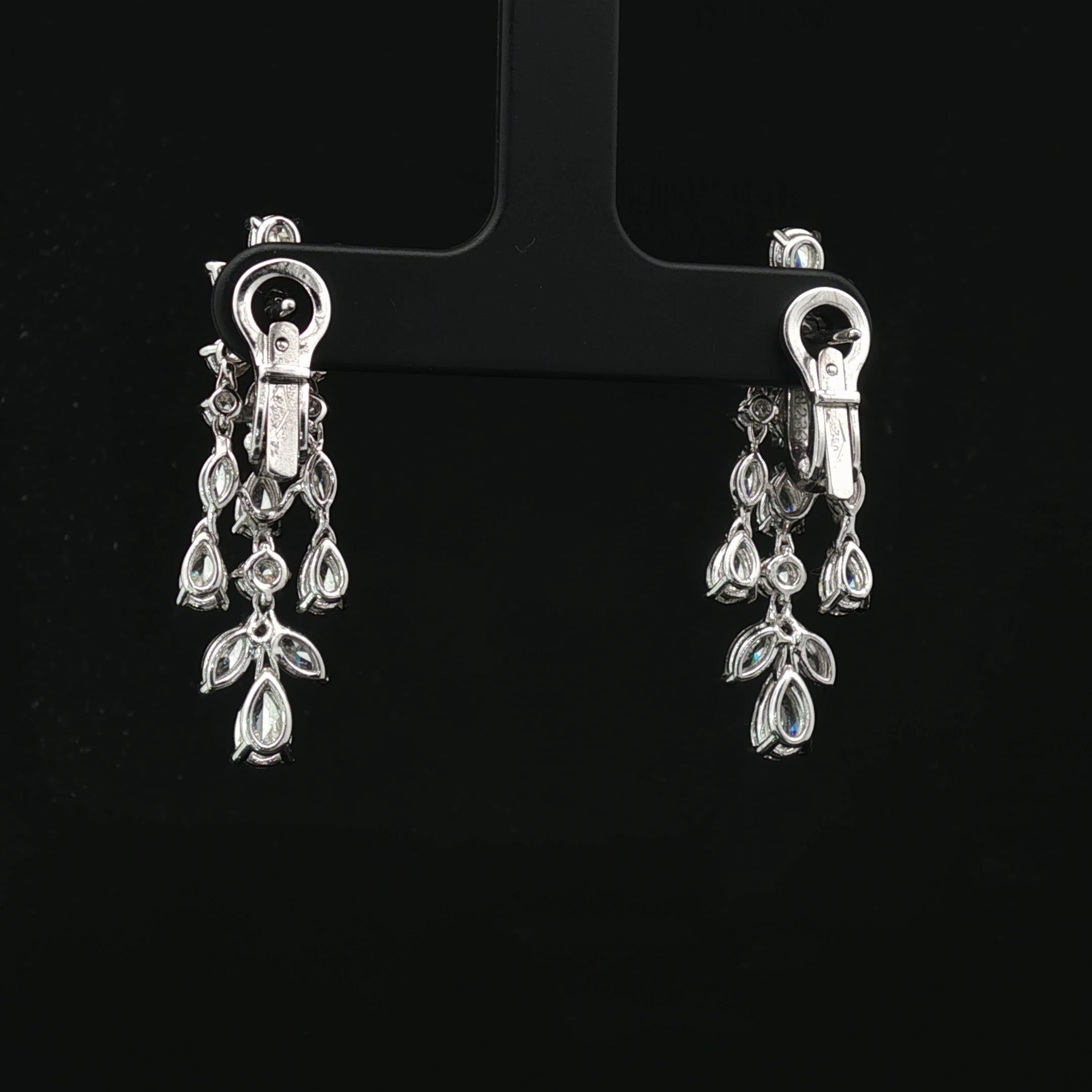 De las mujeres Pendientes de Novia - Oro Blanco 18K con Diamante Solitario Redondo, Pera y Marquesa en venta