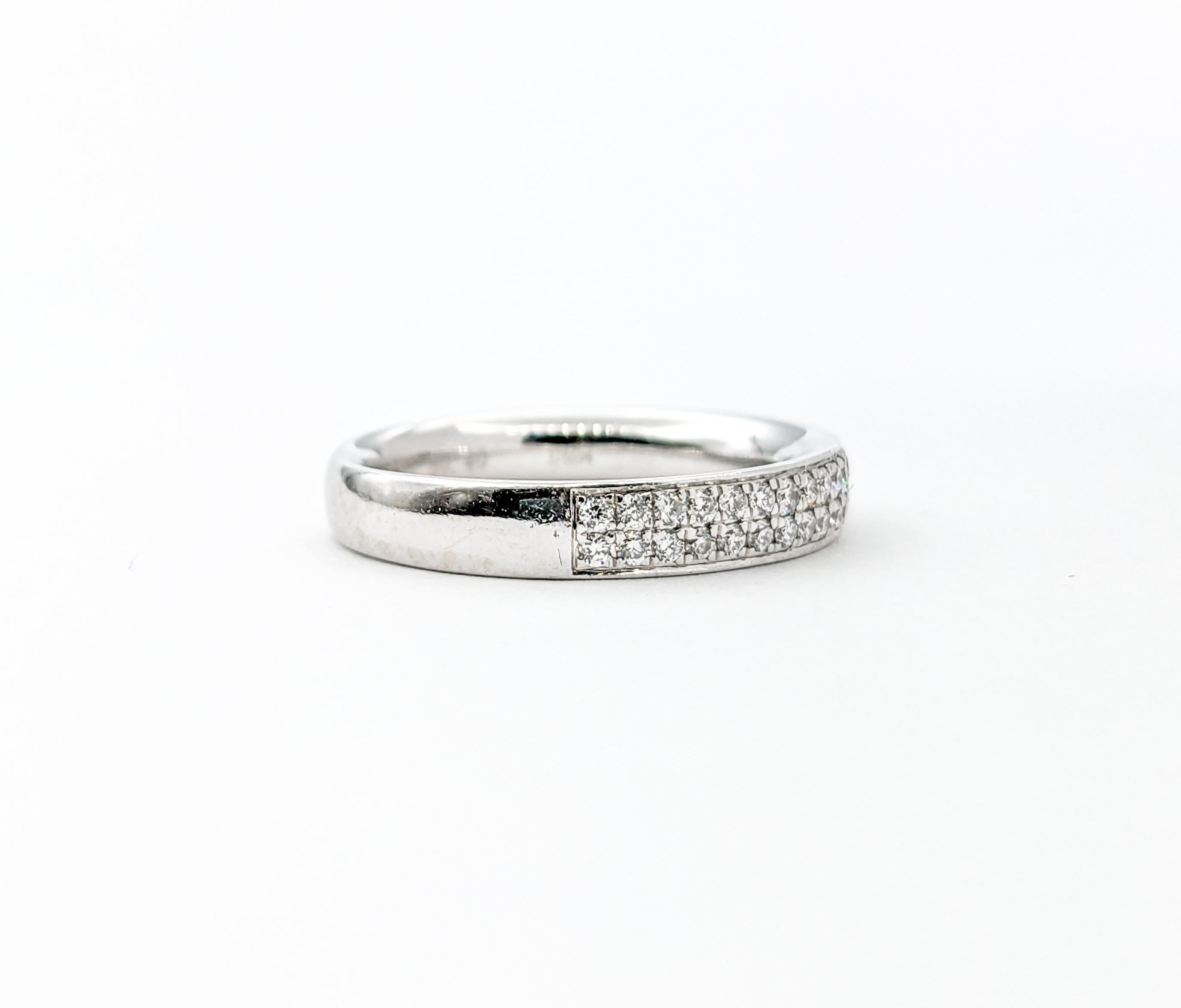 Simon G Bridal Fashion Double Row Diamond Ring In White Gold For Sale 2