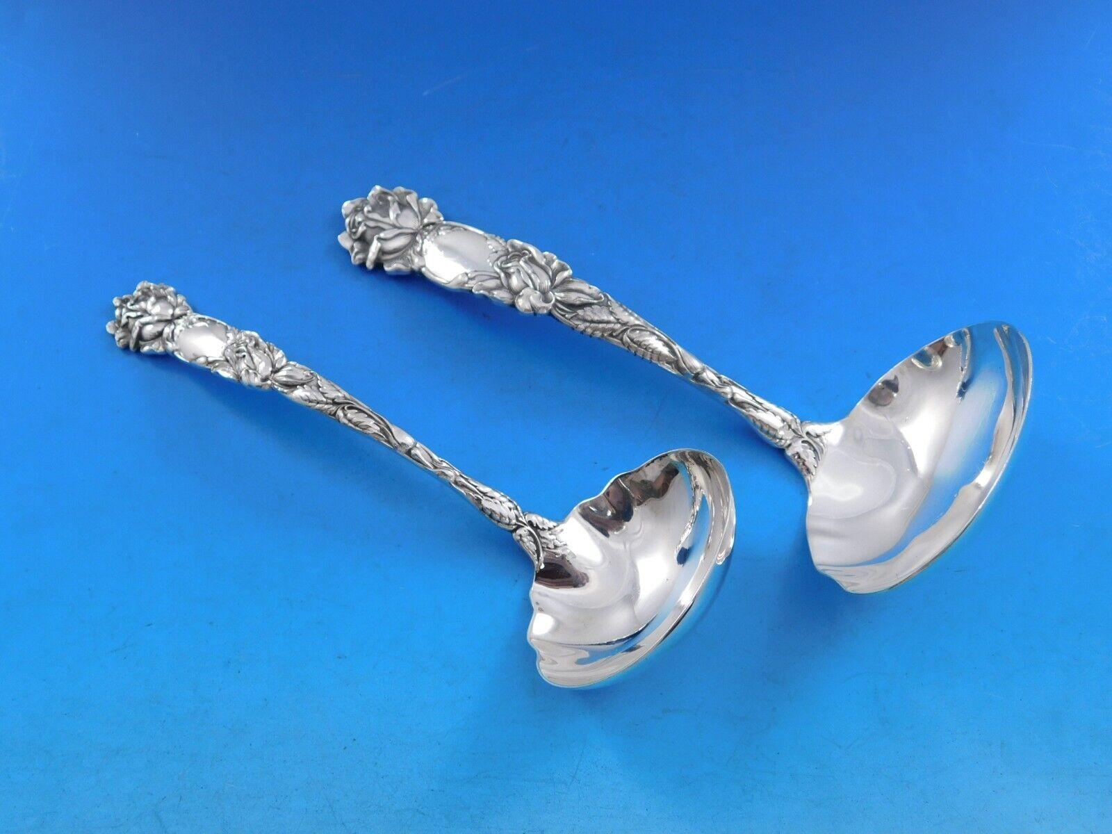 Bridal Rose by Alvin Sterling Silber Besteck Service für 12 Personen Set 122 Pieces im Angebot 3