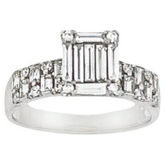 Used Bridal Set Engagement Ring 1ct + 0.55ct Wedding Ring in 18ct White Gold