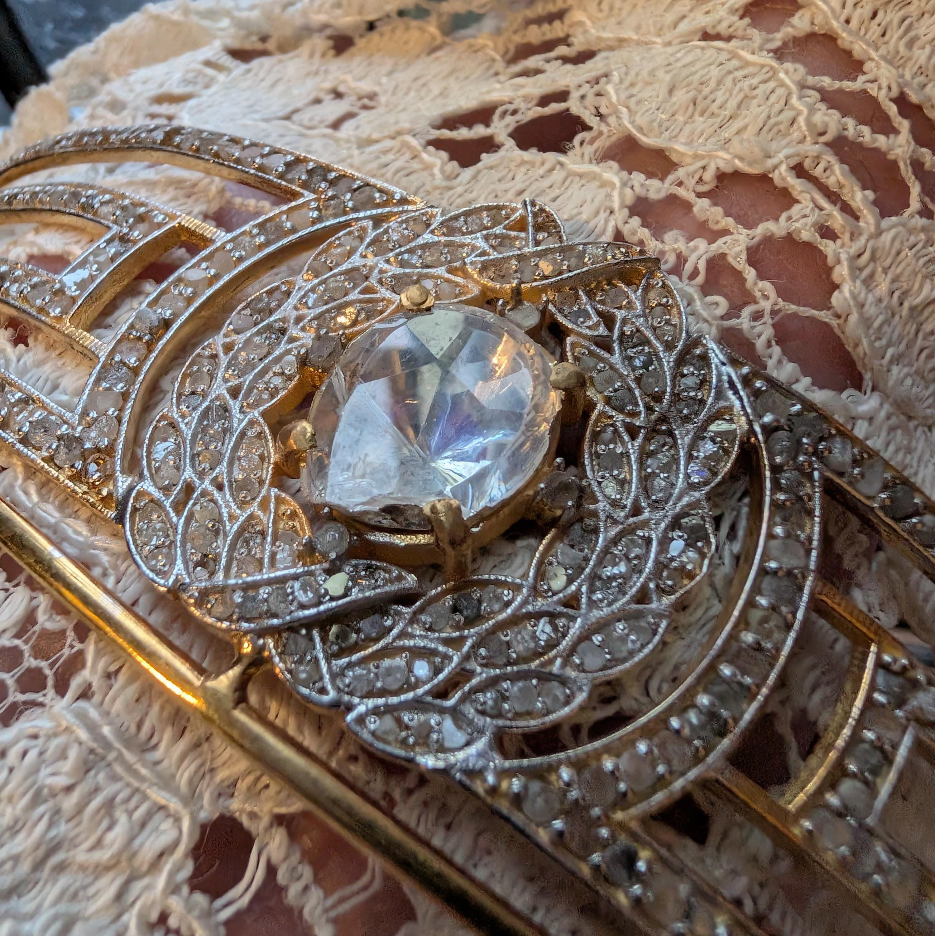 Diadème de mariage en diamants et saphirs, New en vente 4