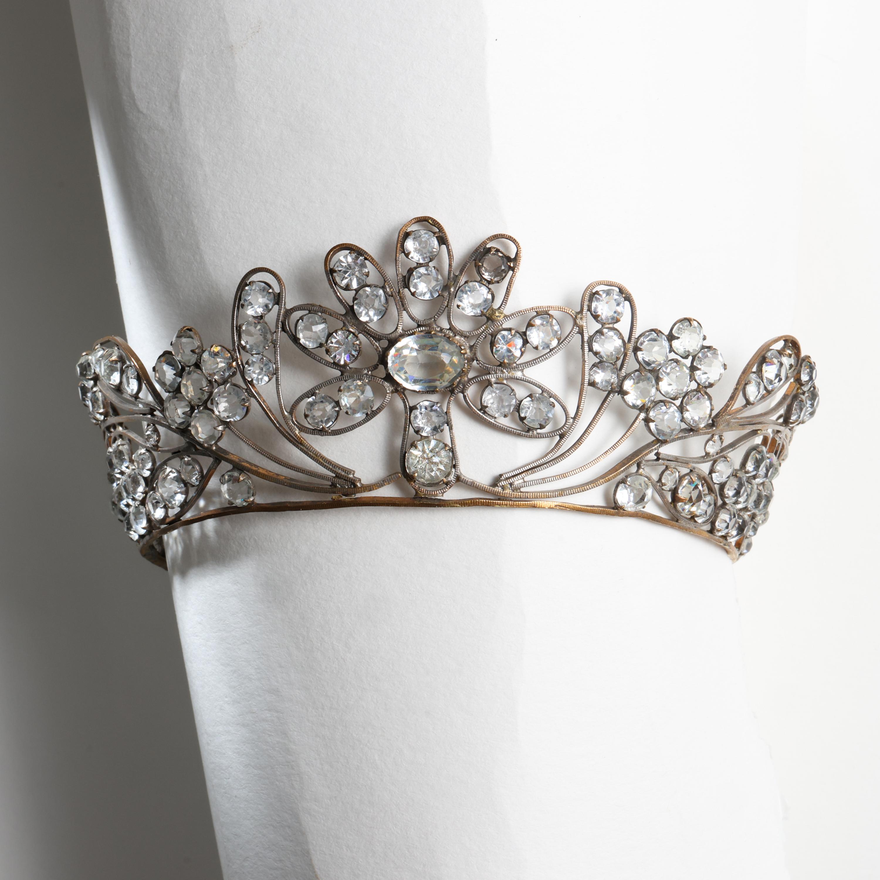 Women's Bridal Tiara, Paste Diamonds, Regency Era