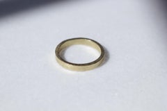 Bridal Wedding 18 Karat Gold Band Ring Stacking Contemporary Unisex Man