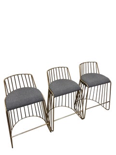 Tabourets de bar avec dossier en voile de mariée par Reza Feiz pour Phase Design