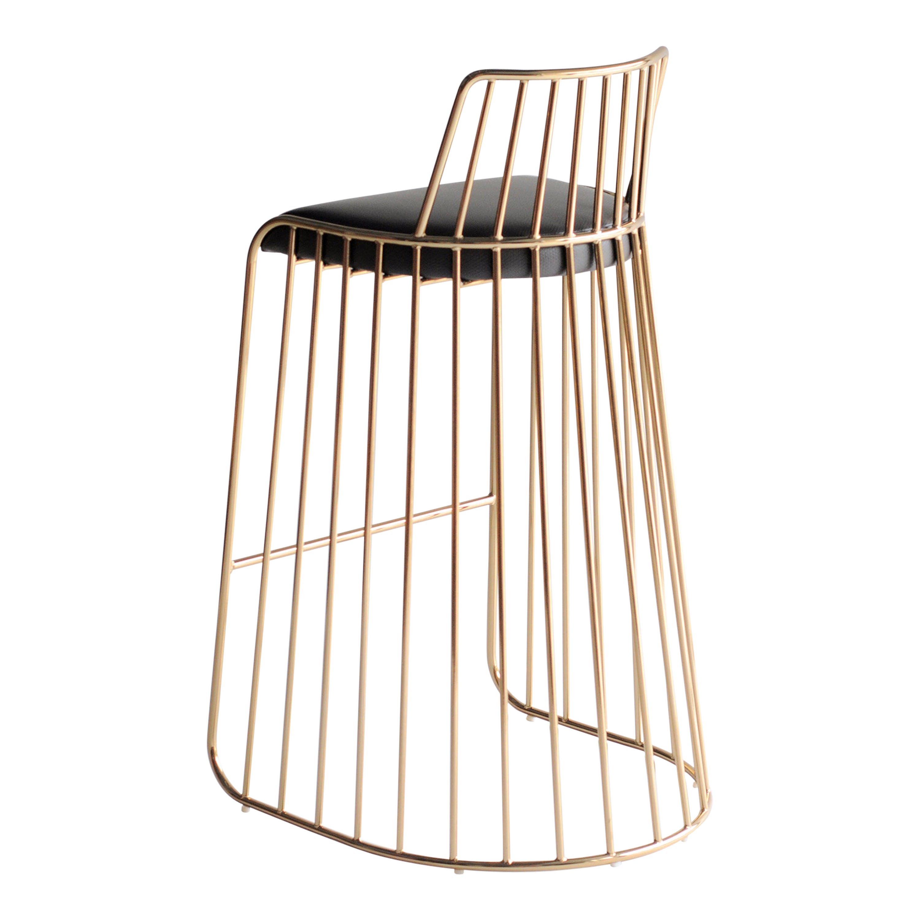 Sgabello da banco con schienale Bride's Veil di Phase Design