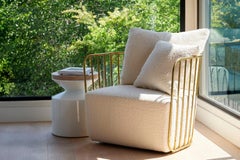 Bride's Veil Lounge Chair by Phase Design, Smoked Brass