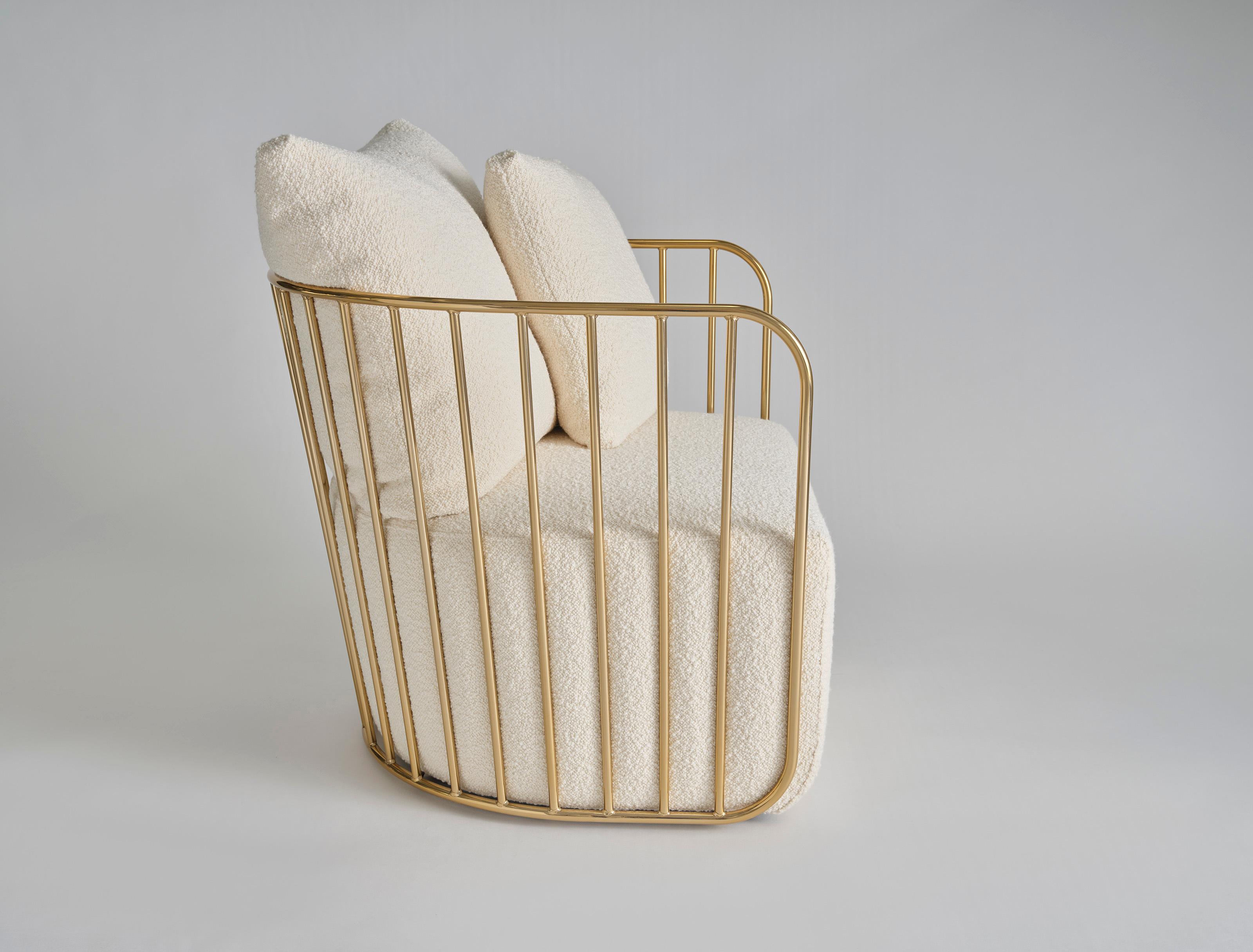 Sillón Velo de Novia de Phase Design, latón ahumado Chapado en venta