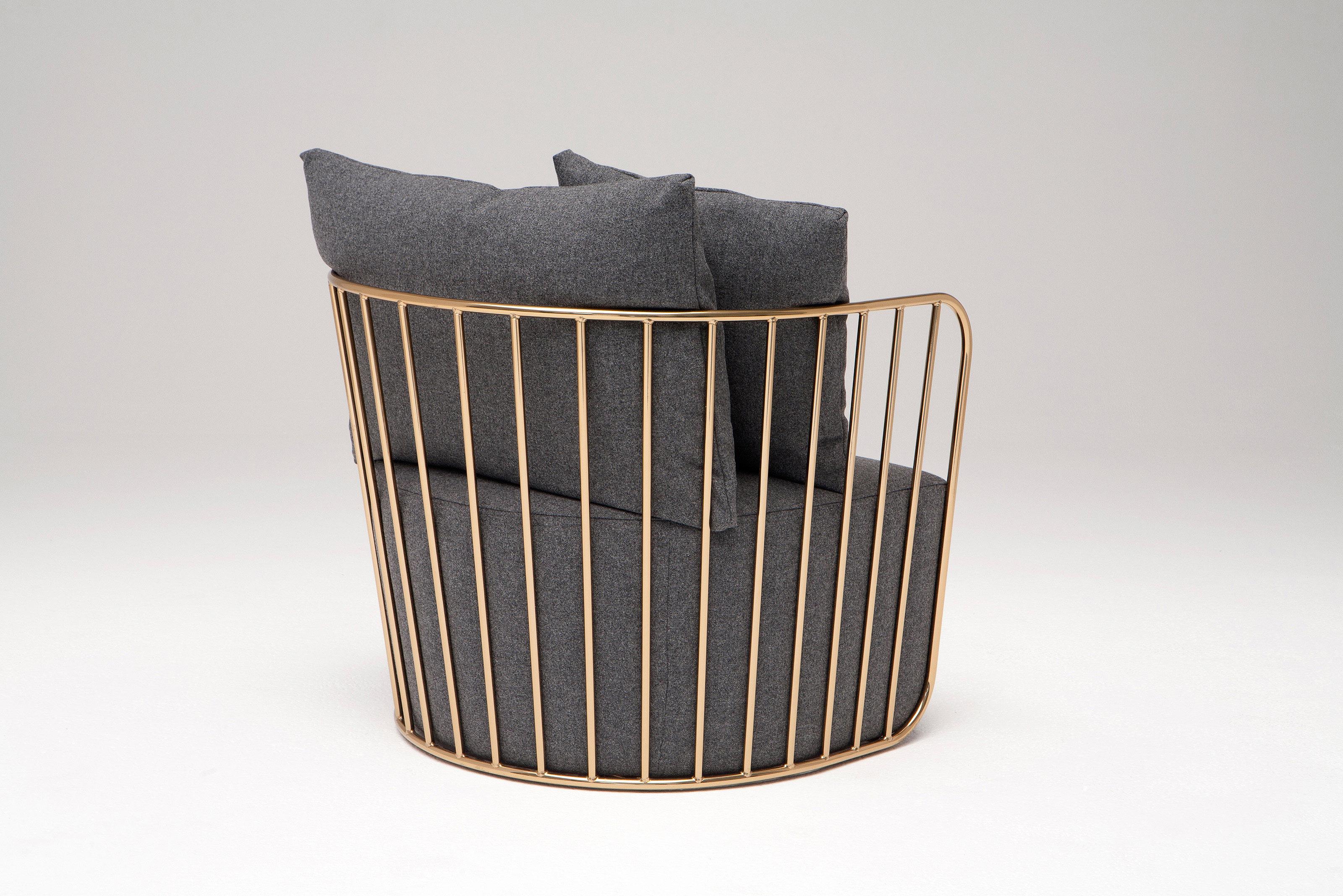 Sillón Velo de Novia de Phase Design, lat�ón ahumado en venta 1