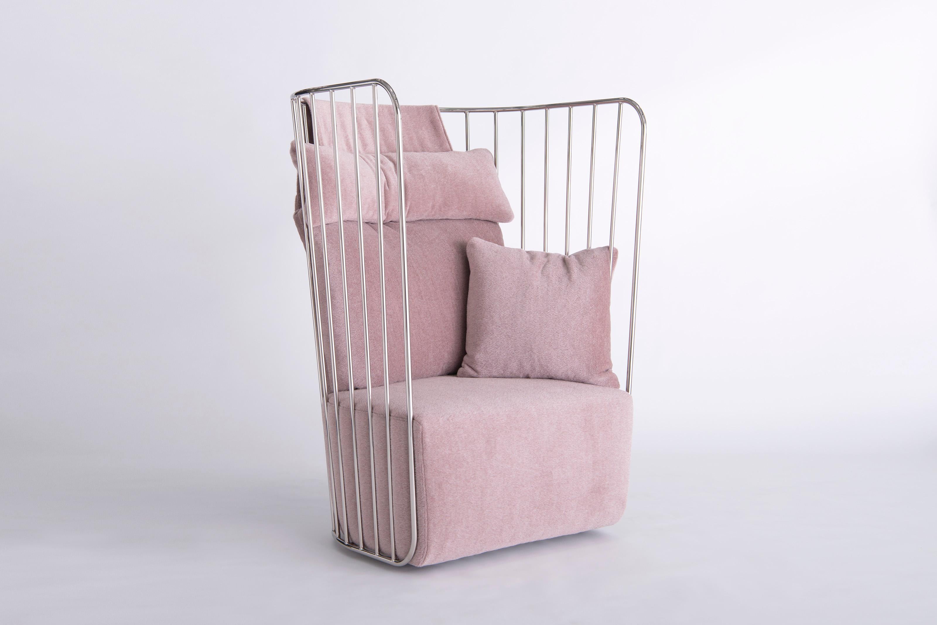 Brautschleier Statischer Stuhl mit hoher Rückenlehne von Phase Design (Moderne) im Angebot