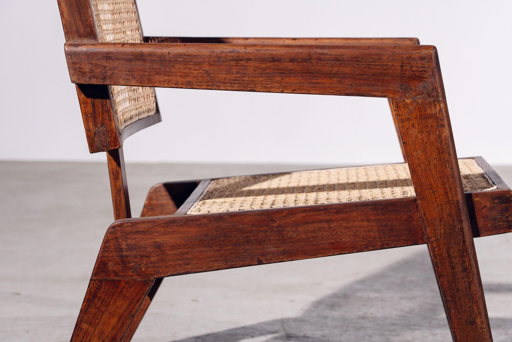 Brückensessel von Pierre Jeanneret für Chandigarh, Indien, CIRCA 1960 (20. Jahrhundert) im Angebot
