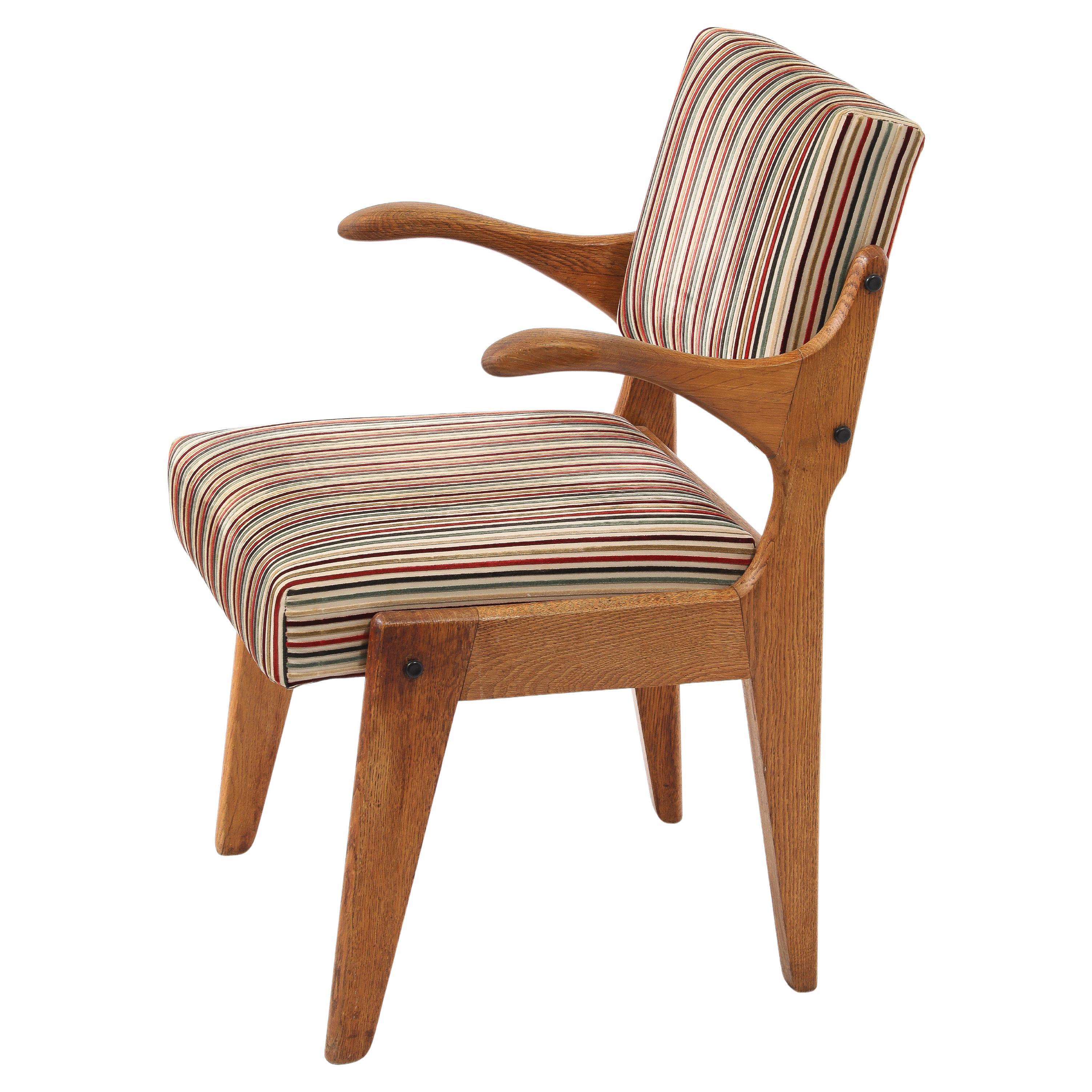 "Bridge Armchair" for Votre Maison by Guillerme et Chambron, France, 1960s For Sale