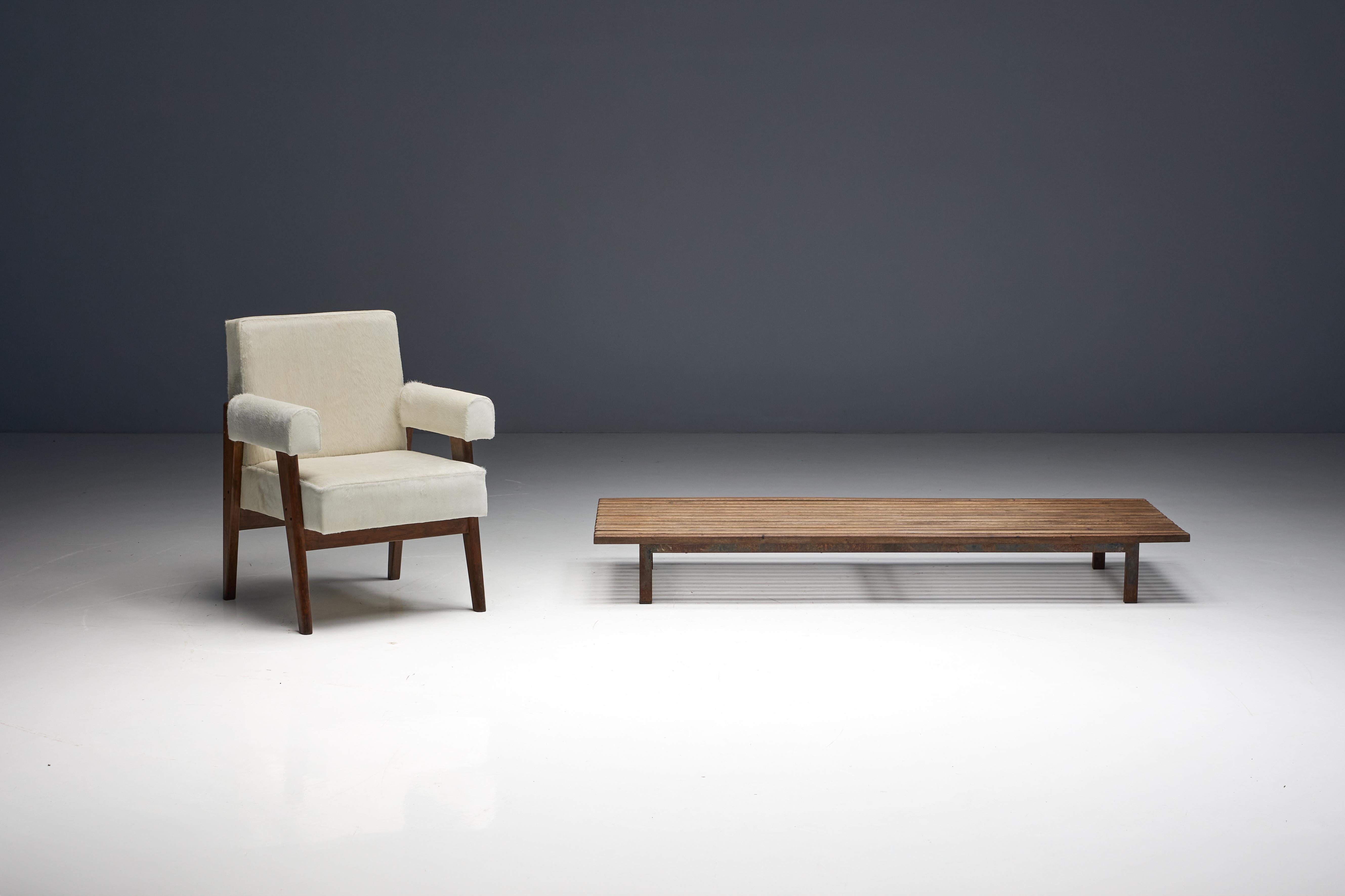 Fauteuil Bridge LC/PJ-SI-41-A de Le Corbusier & Pierre Jeanneret, Inde, 1955 en vente 7