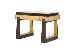 Bridge Bedside Table - High Gloss Timber - With Drawer