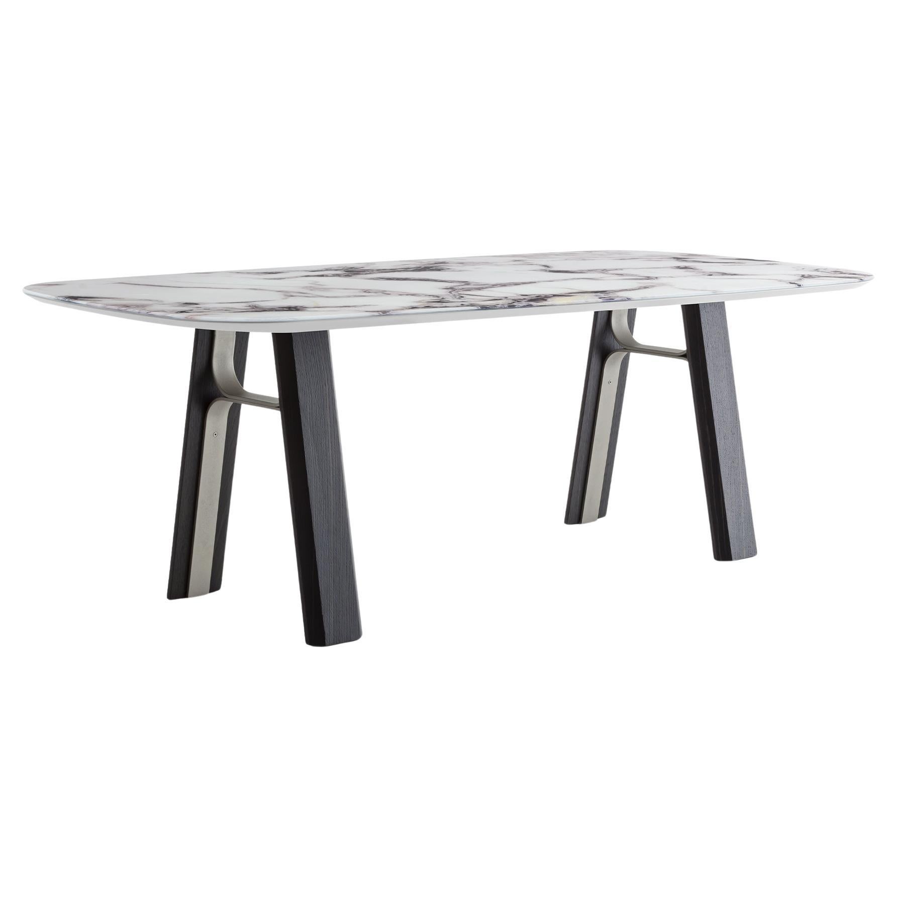 Mesa de comedor de cristal Bridge de Morica Design