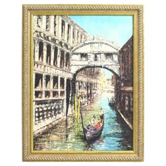 Bridge of Sighs Venice by Alan King Oil on Board