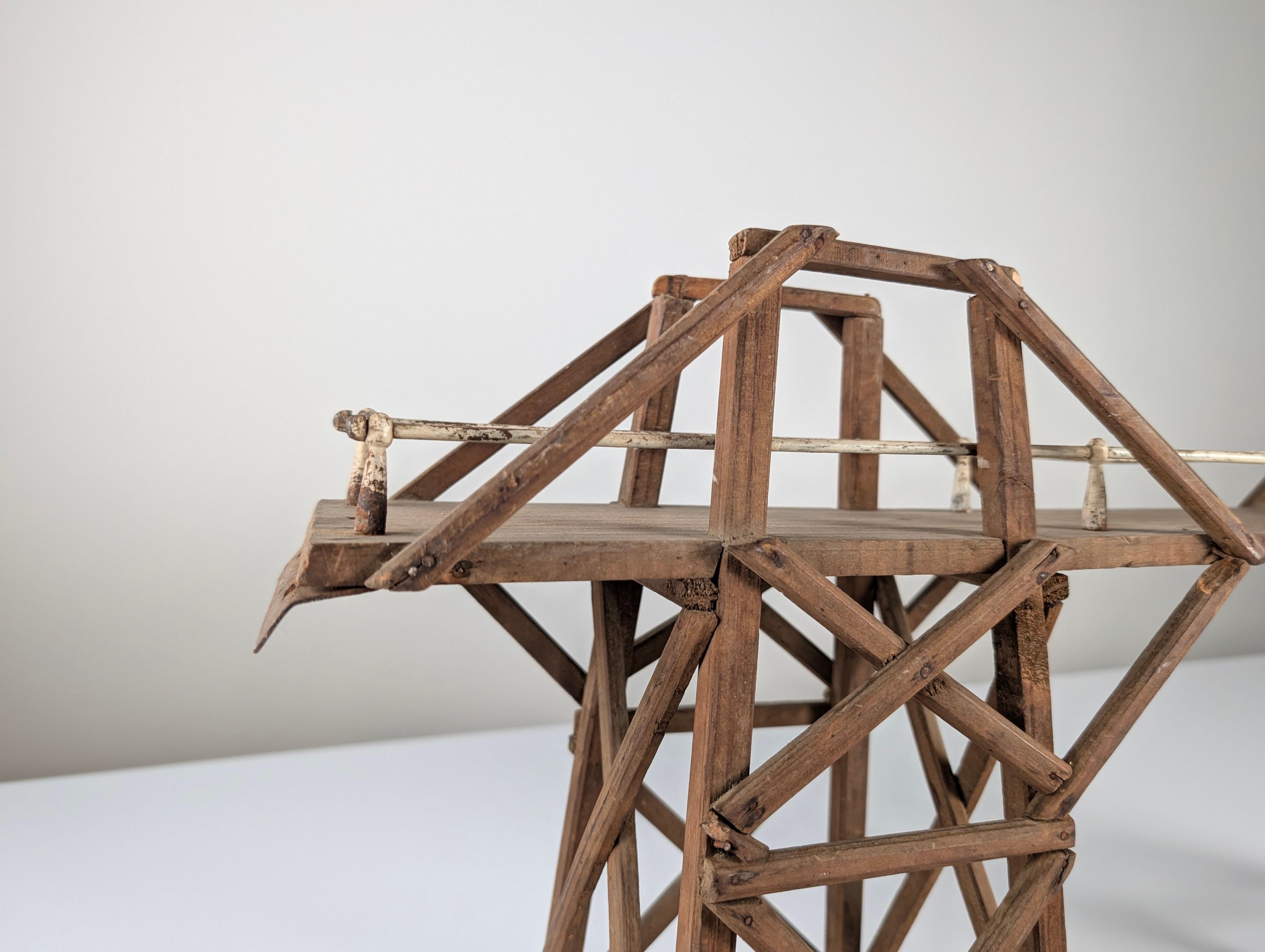 Modèle en bois et en fer du pont de la rivière Kwai, années 1950 en vente 7