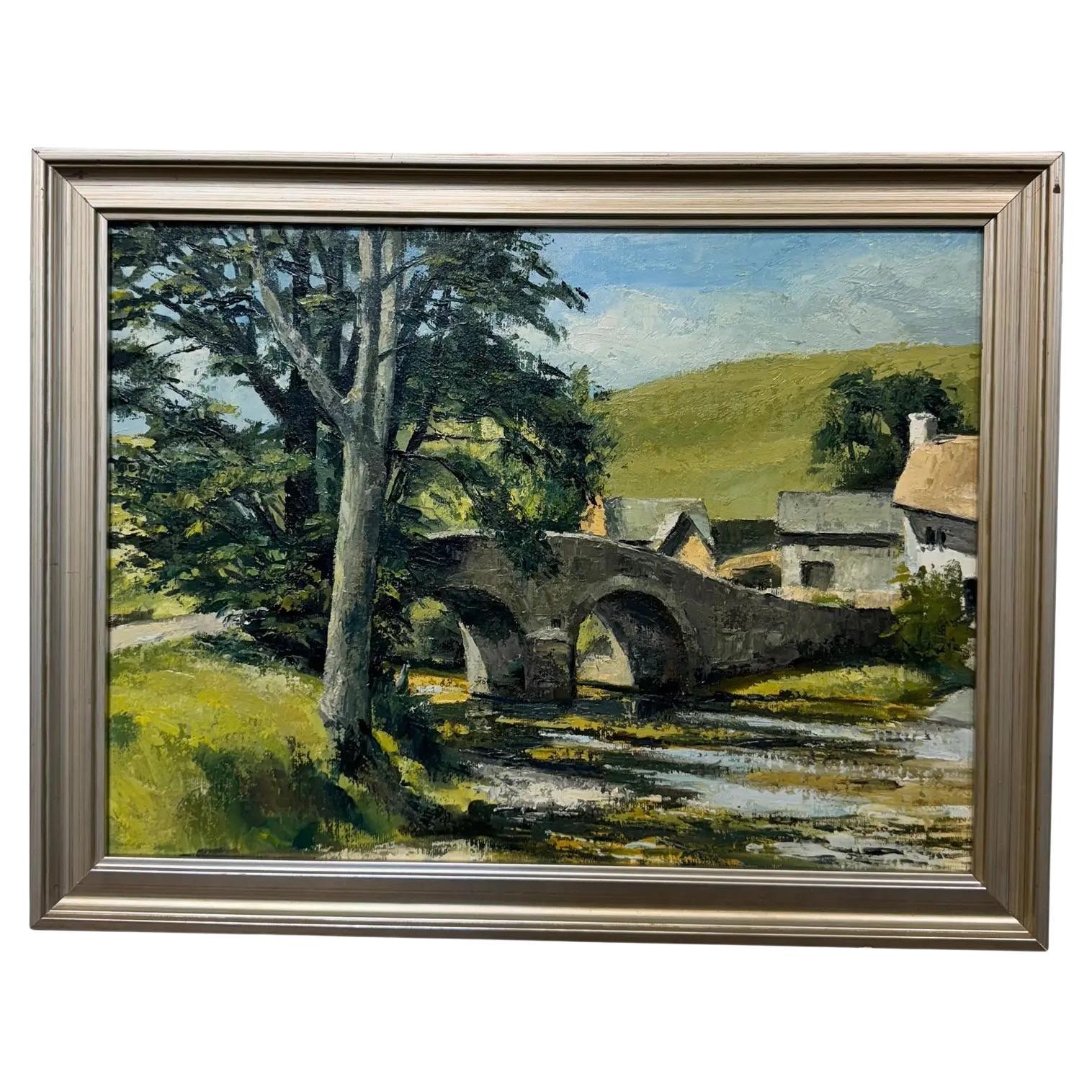 Brücke über den Bach Ölgemälde