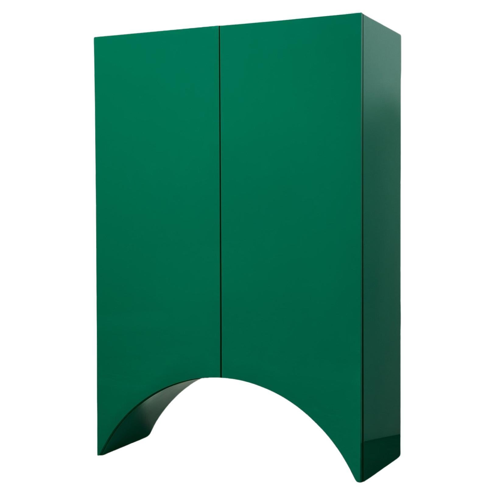 Armario Bridges de Muller Van Severan contemporáneo lacado en verde gran almacenaje