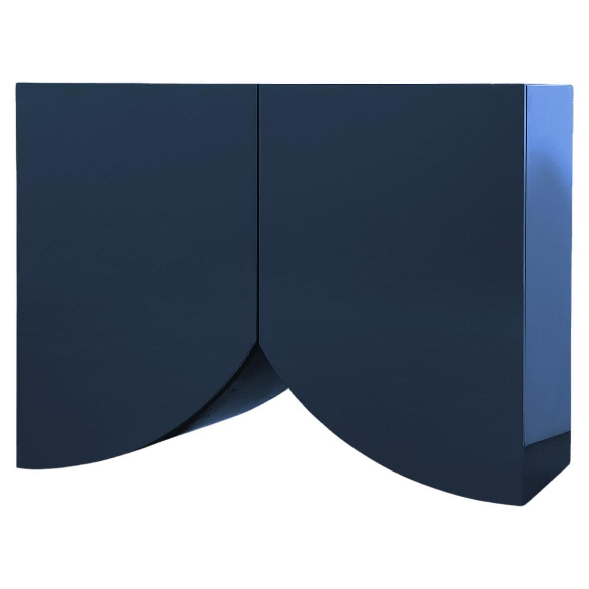Armoire Contemporary de Muller Van Severen petit meuble laqué bleu contemporain