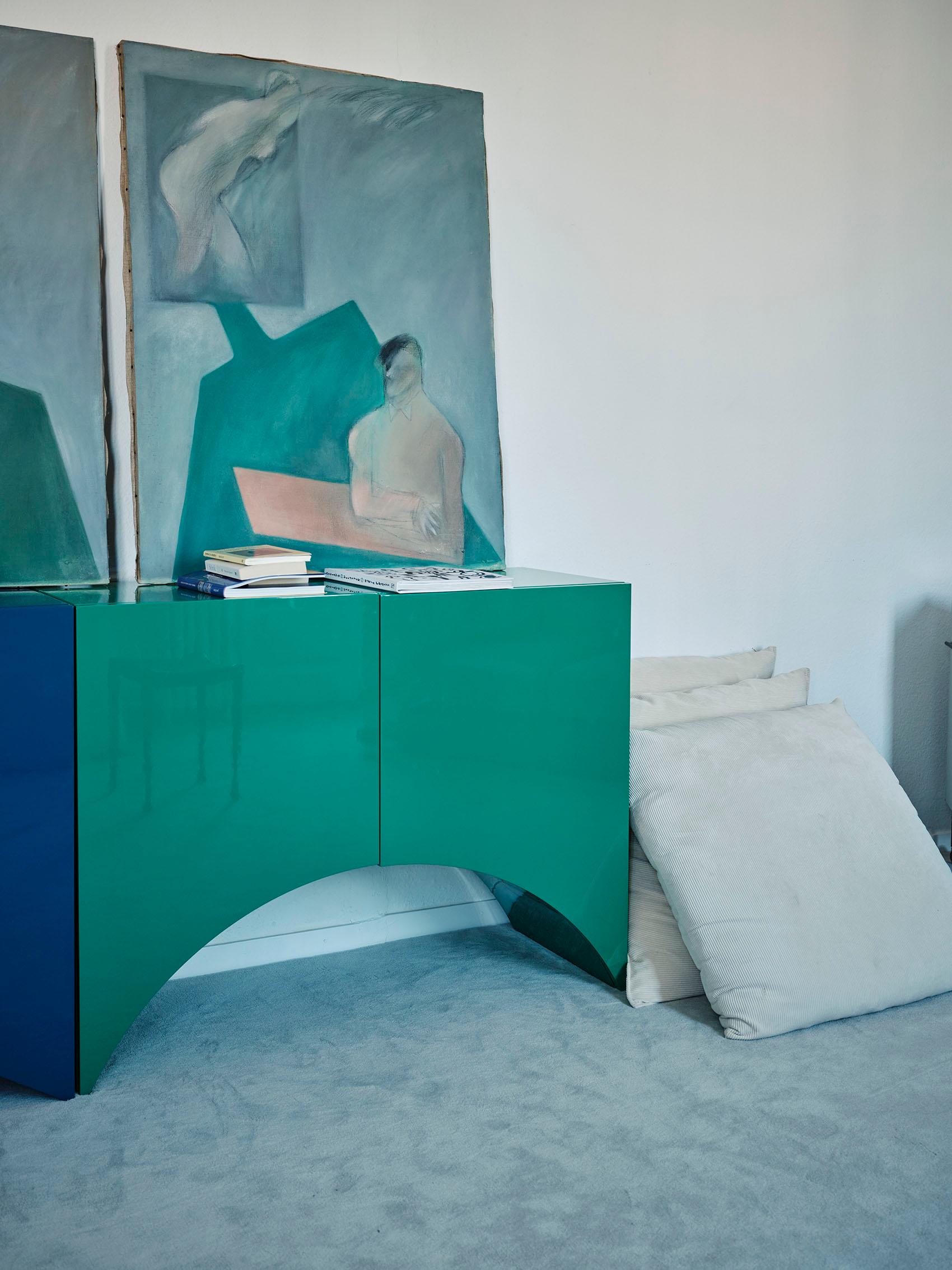 Armoire Bridges, Muller Van Severen, armoire contemporaine laquée aubergine M. en vente 7