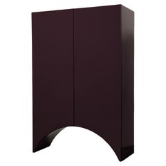 Armoire Bridges, I.Muller Van Severen, armoire contemporaine laquée aubergine, L