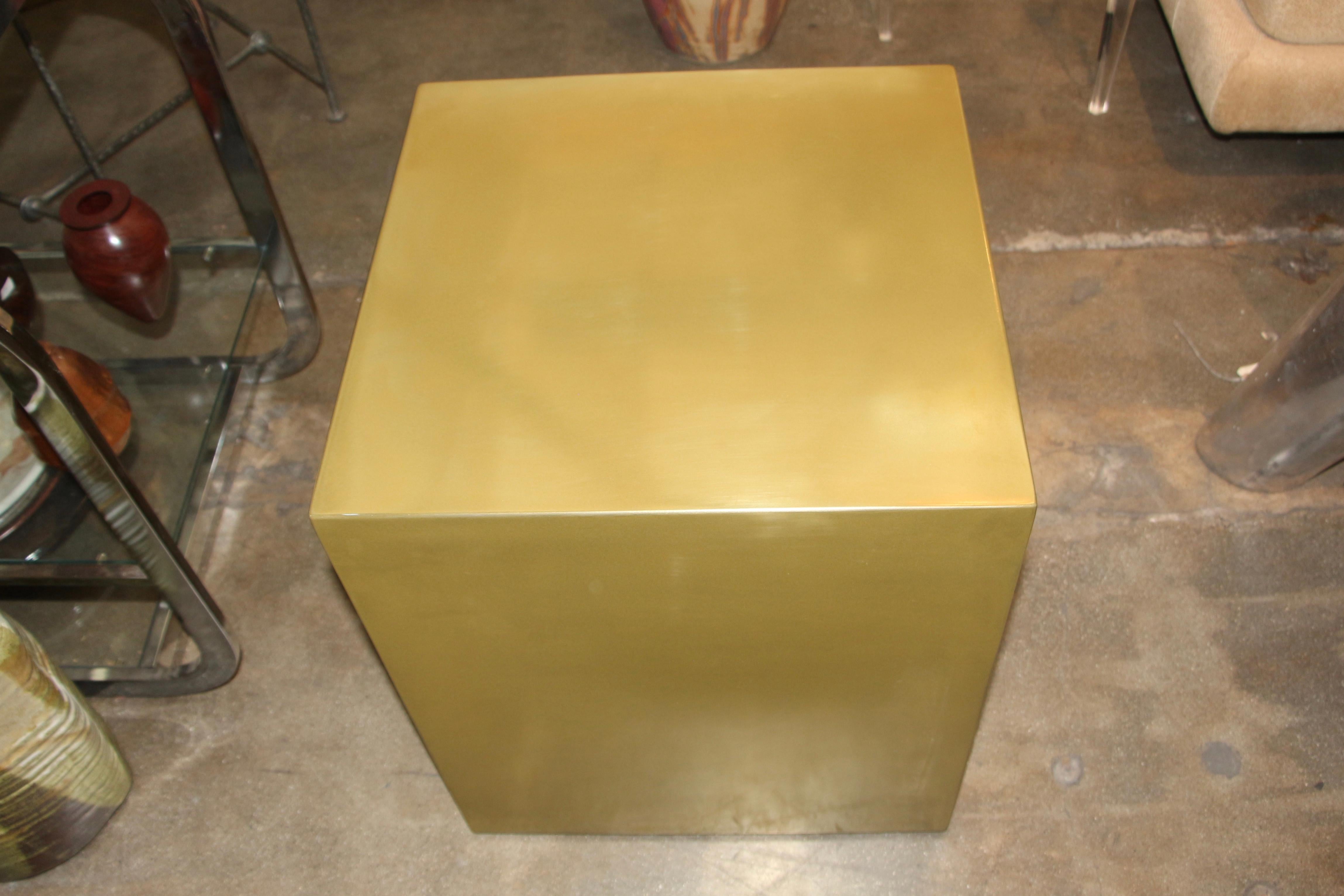 Bridges over Time Originals Brass Coated Cube Table 2