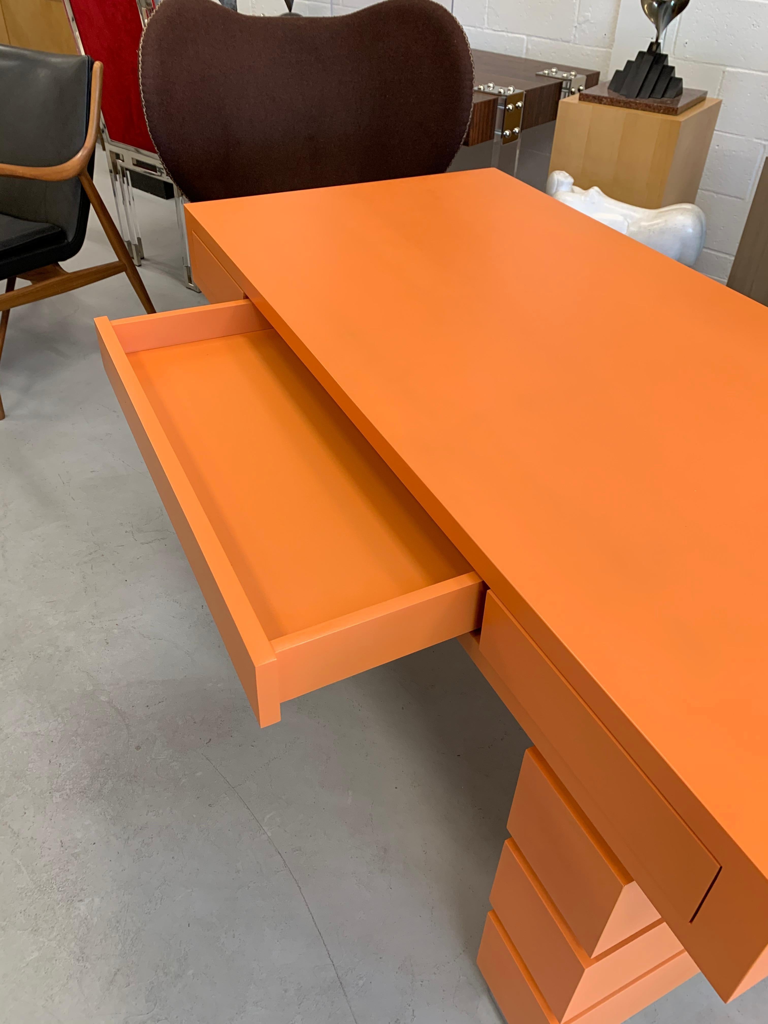 American Bridges over Time Originals Custom Orange Desk For Sale