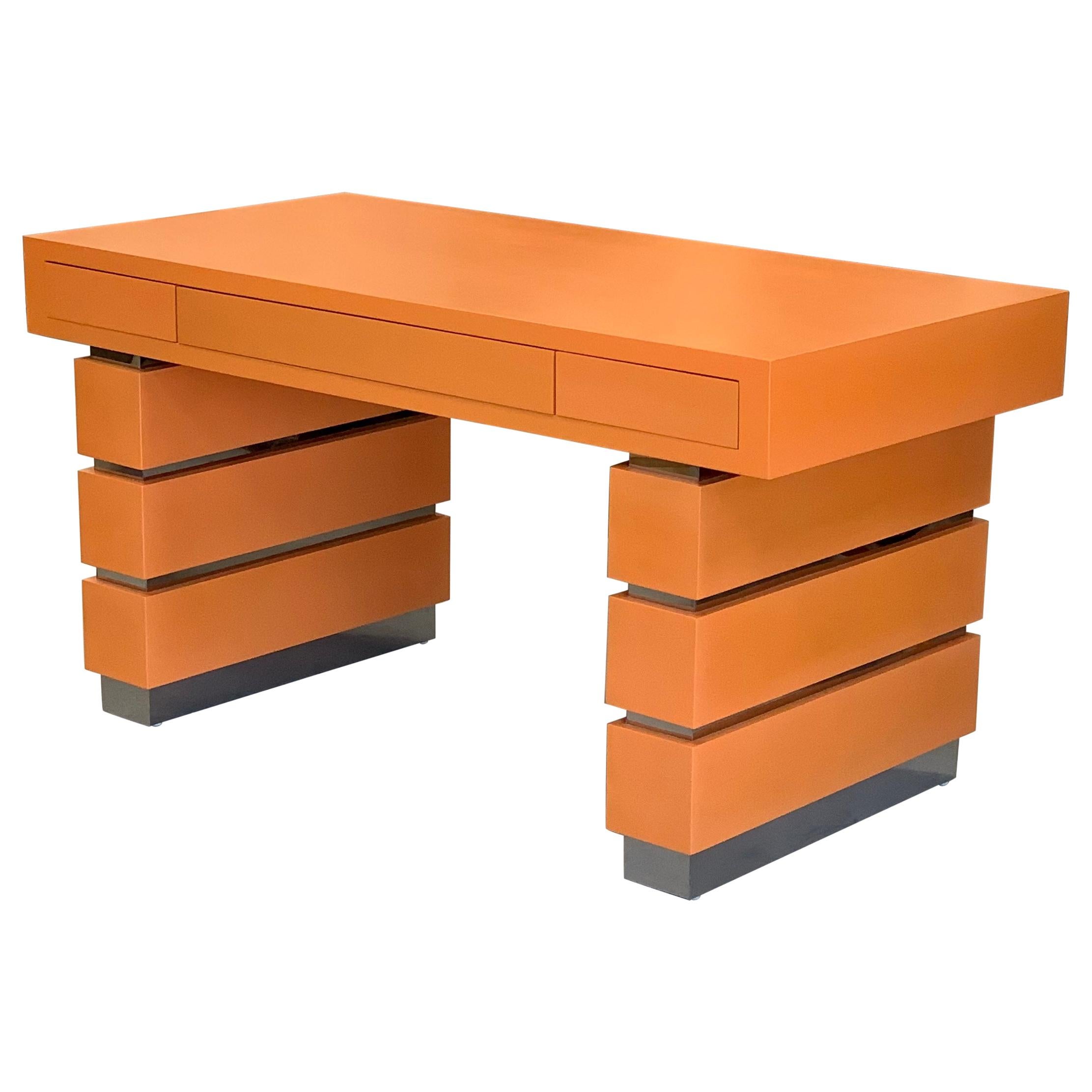Bridges over Time Originals Custom Orange Desk For Sale