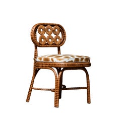 Bridget Chair in Stained Rattan, Plywood and HR Foam by POPUS EDITIONS