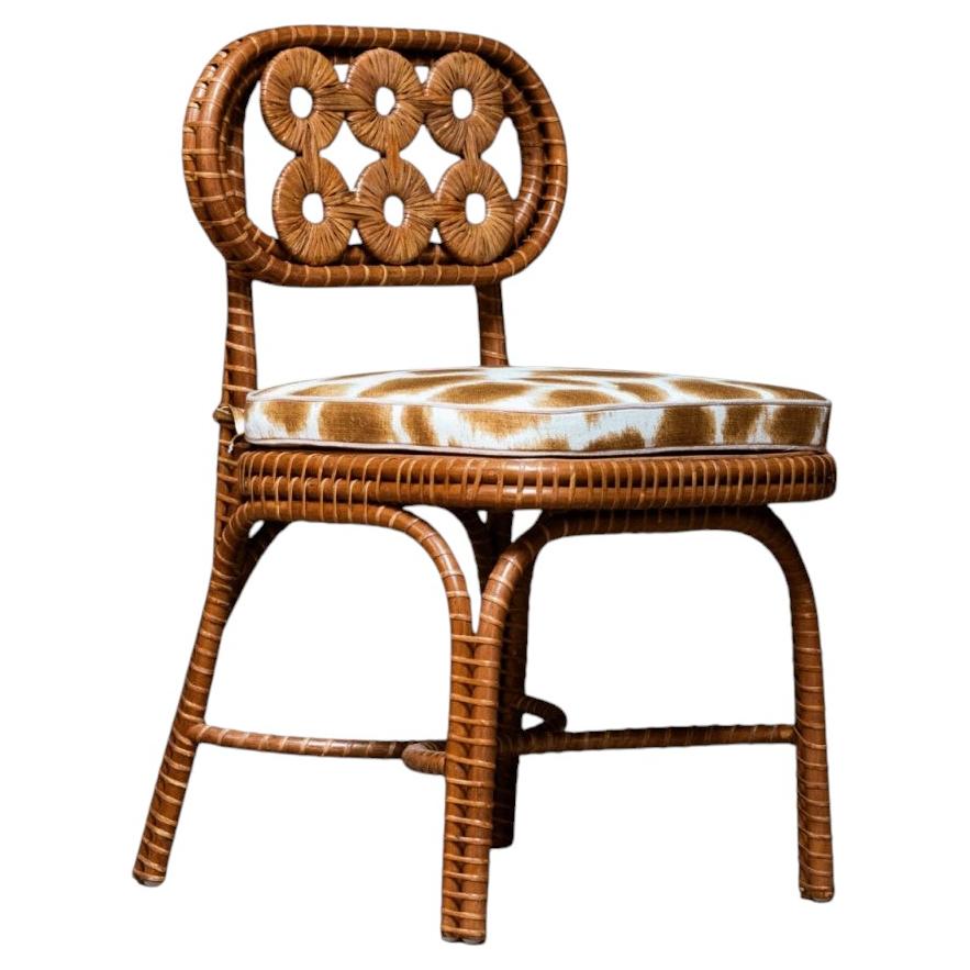 Bridget Chair in Stained Rattan, Plywood and HR Foam by POPUS EDITIONS